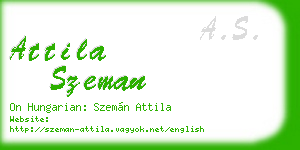 attila szeman business card